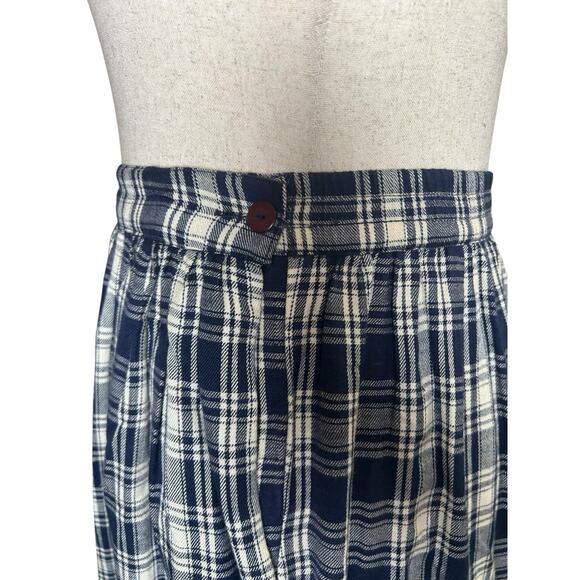 Vtg The Eagles Eye Primitive Plaid Embroidered Heart Skirt XL Valentine Country - Picture 3 of 9